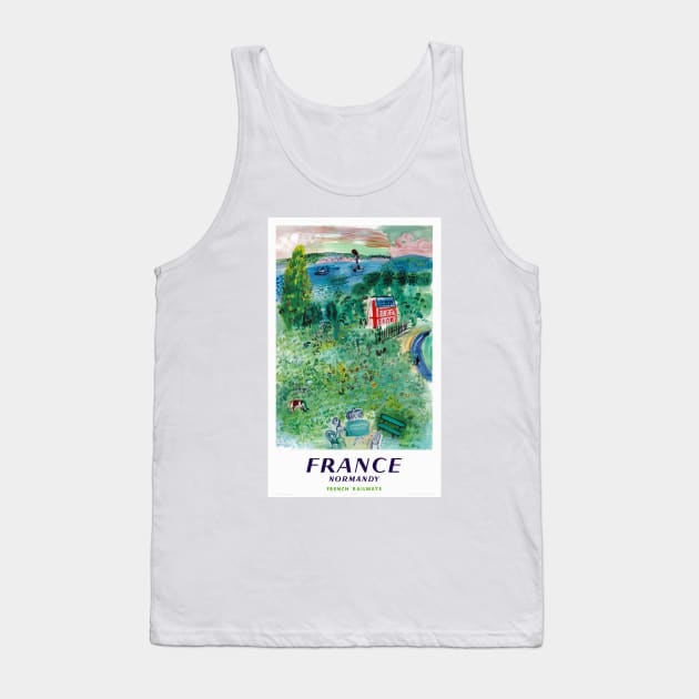 Vintage Travel Poster France Normandy Tank Top by vintagetreasure